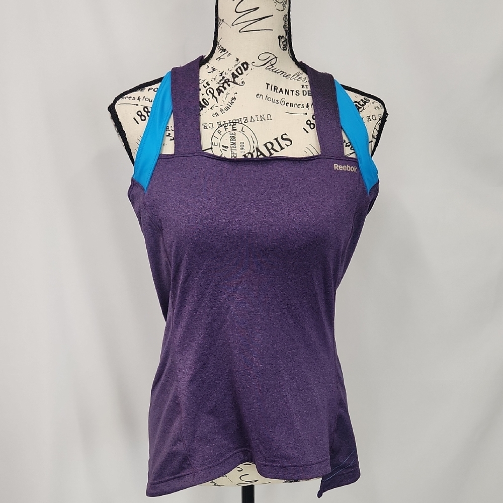 Reebok Cirque Du Soleil Purple and Blue Tank Top for Active Comfort, Large